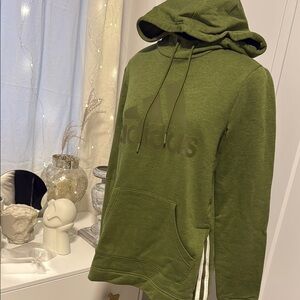 Adidas Women's Green Hoodie Sweater